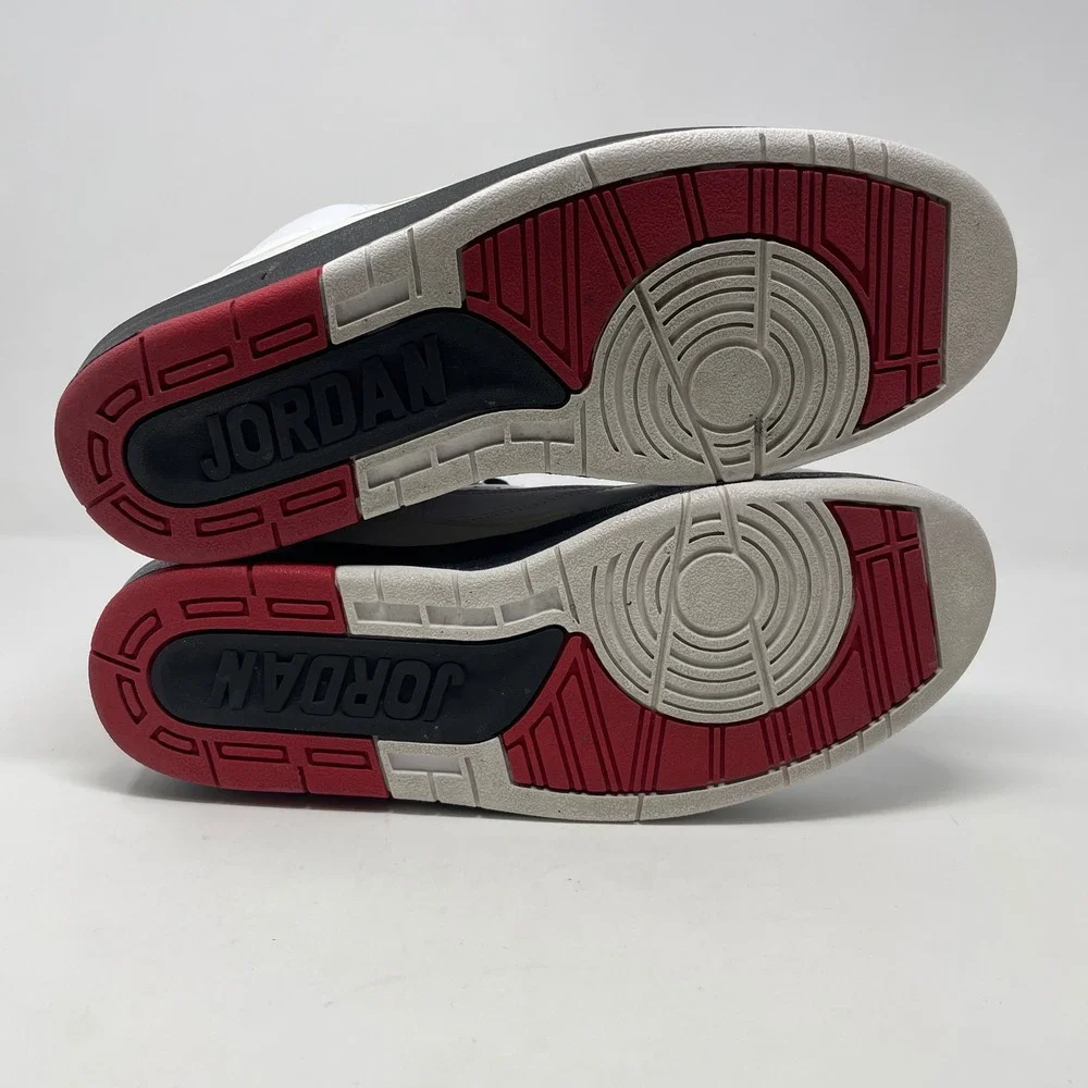 Air Jordan 2 Retro QF White Black Varsity Red 395709-101 Sneakers Mens 10.5 2010